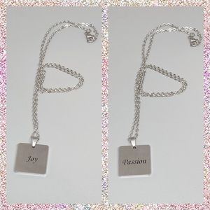 Double-Sided Inspirational Pendant Necklace